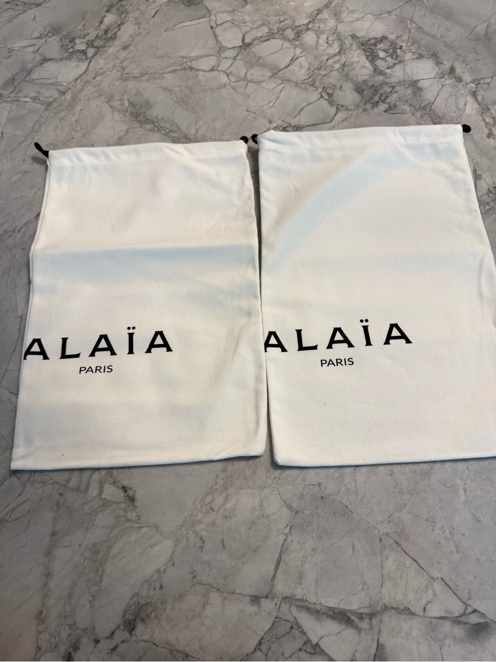 Alaia Paris Set of 2 Drawstring Dust Bags NEW Boutique Fresh